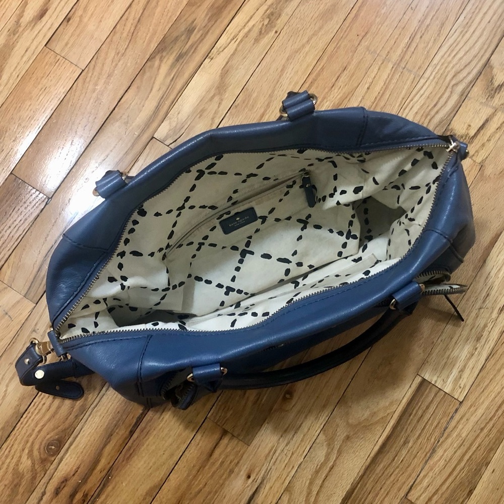 Kate Spade blue satchel with cross body strap - Picture 4 of 9